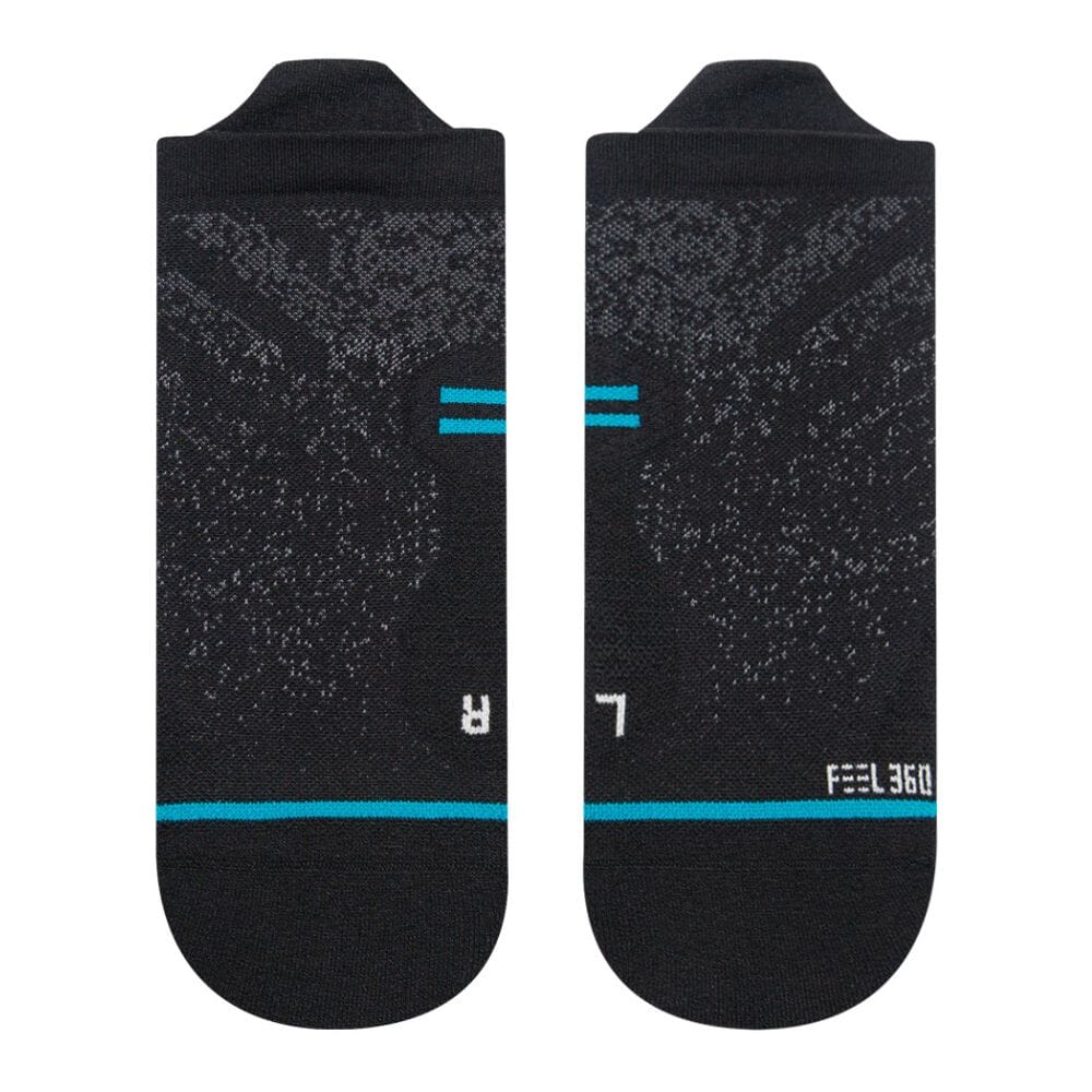 Stance Run Light Cushion Tab Socks - BlackToe Running#colour_black