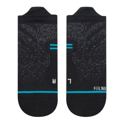 Stance Run Light Cushion Tab Socks - BlackToe Running#colour_black