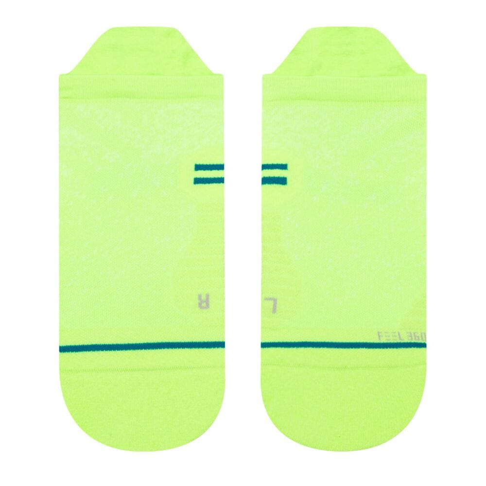 Stance Run Light Cushion Tab Socks - BlackToe Running#colour_volt