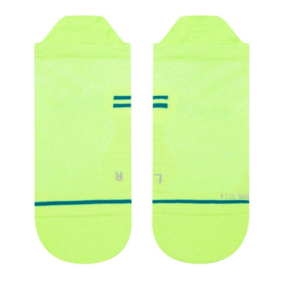 Stance Run Light Cushion Tab Socks - BlackToe Running#colour_volt