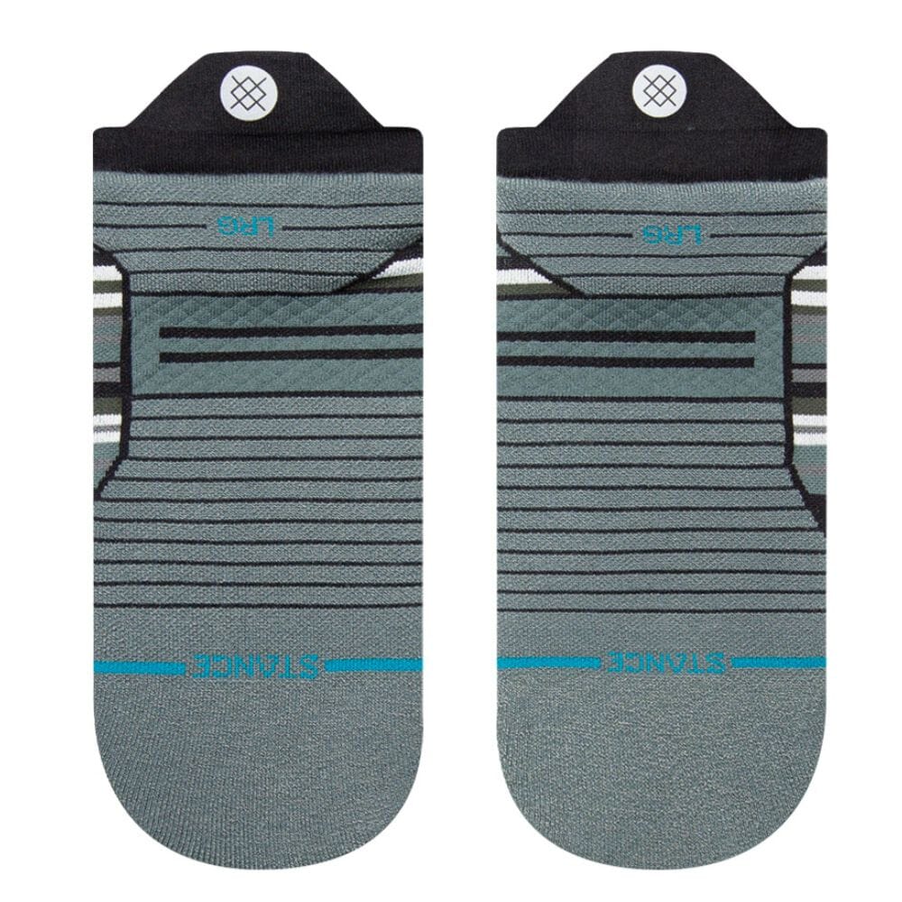 Stance Ninedys Light Cushion Tab Socks - BlackToe Running#colour_black-stripe