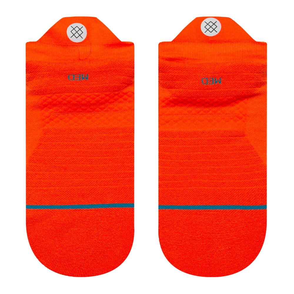 Stance Run Iconic Light Cushion Tab Socks - BlackToe Running#colour_tomato