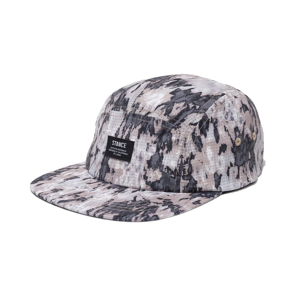 Stance Kinectic 2.0 Adjustable 5 Panel Cap - BlackToe Running#colour_grey-camo