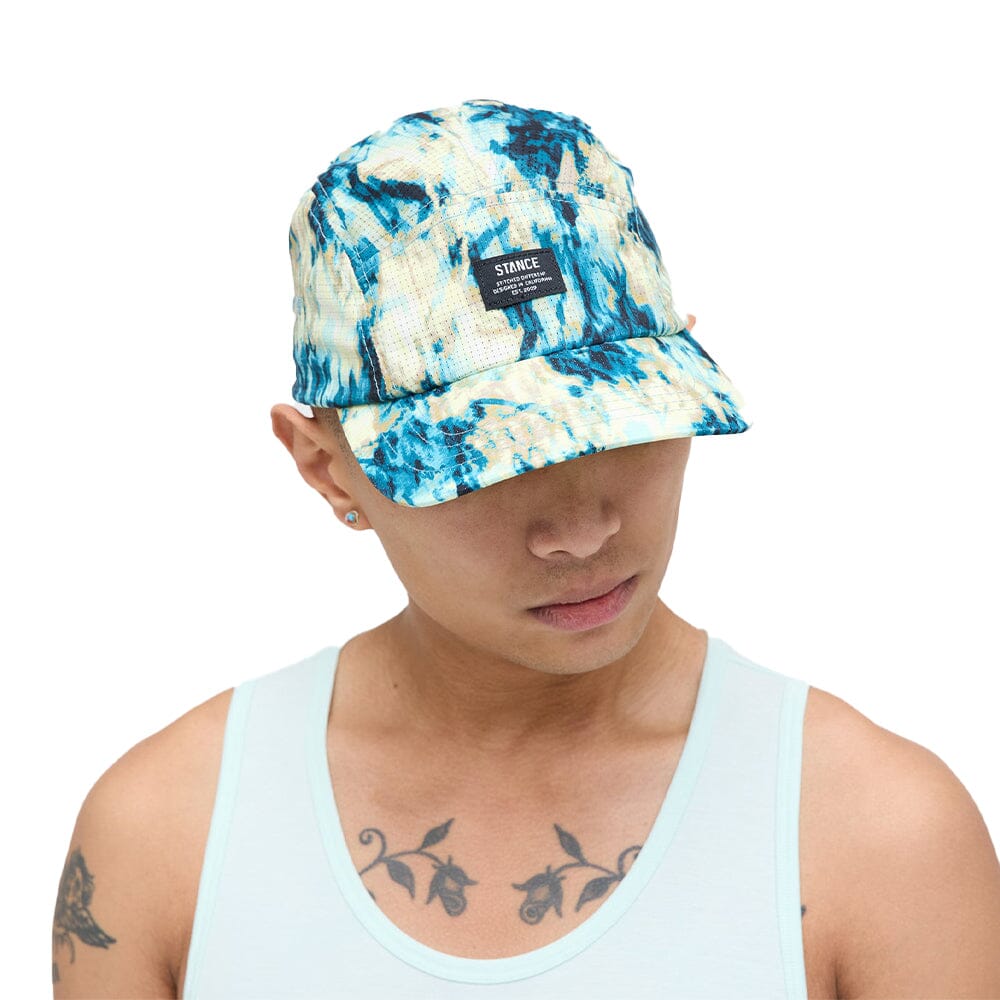 Stance Kinectic 2.0 Adjustable 5 Panel Cap - BlackToe Running#colour_teal-camo