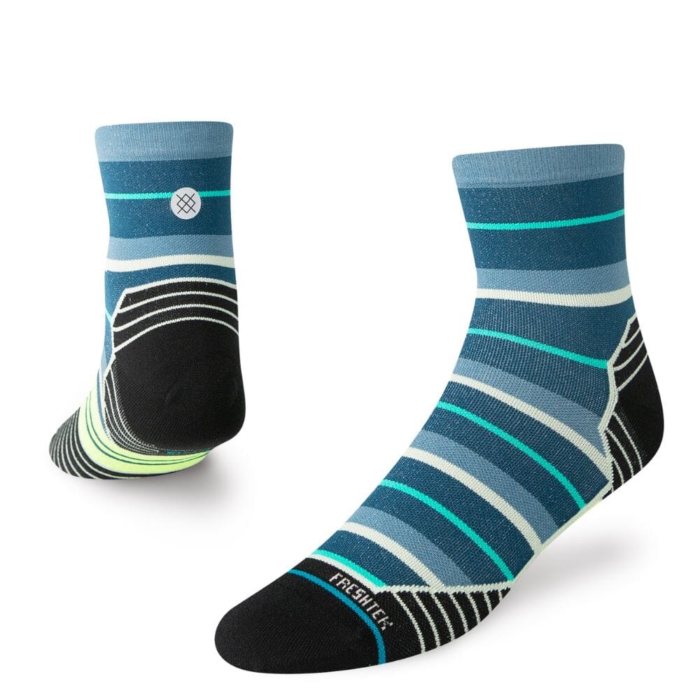 Stance Unisex - Ciele x Stance C2 Quarter Socks - BlackToe Running#colour_navy-stripe