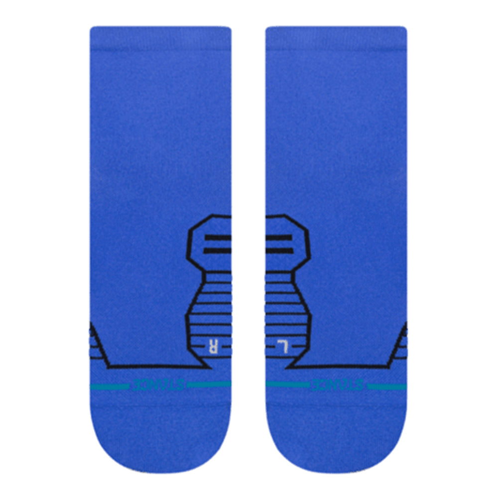 Stance Run Variegated Ultralight Cushion Quarter Socks - BlackToe Running#colour_cobalt-blue