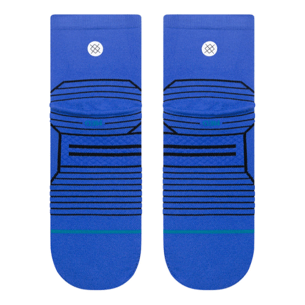 Stance Run Variegated Ultralight Cushion Quarter Socks - BlackToe Running#colour_cobalt-blue