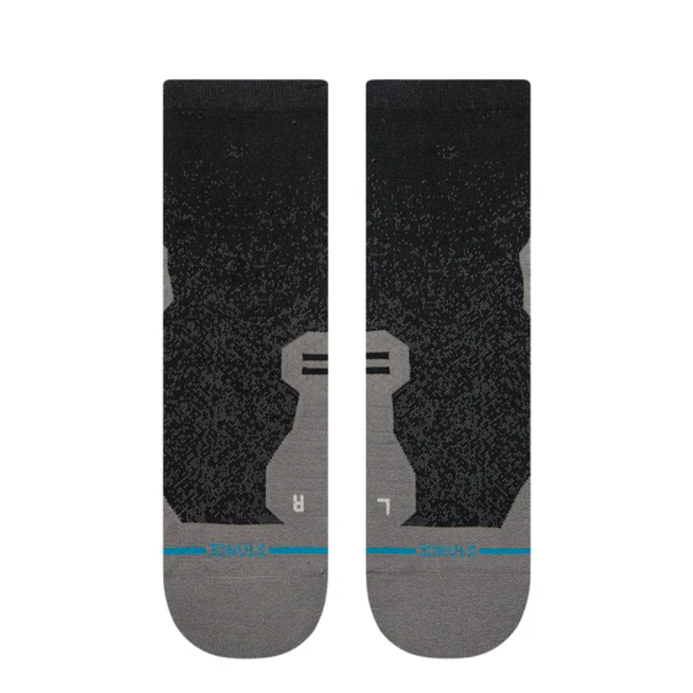Stance Powder Ssplit Light Cushion Quarter Socks - BlackToe Running