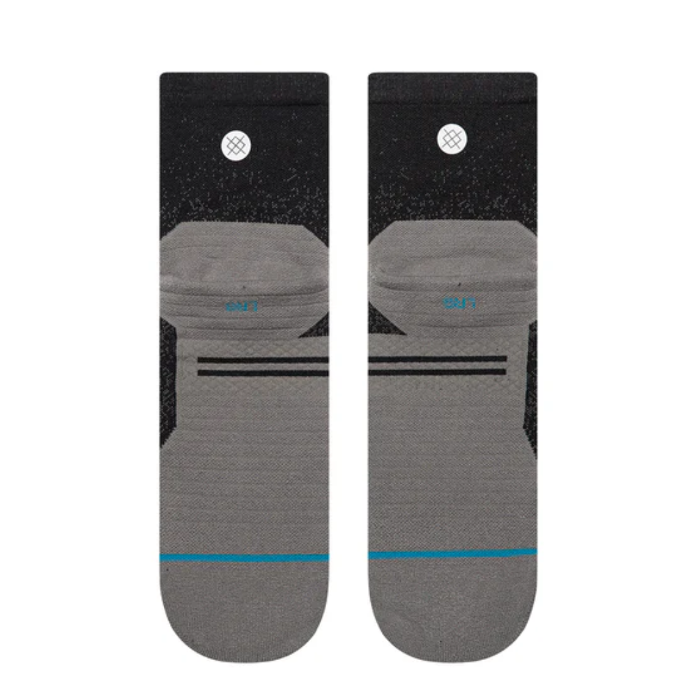 Stance Powder Ssplit Light Cushion Quarter Socks - BlackToe Running