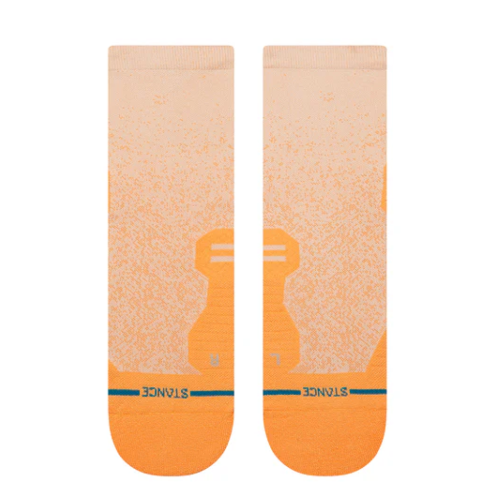 Stance Powder Ssplit Light Cushion Quarter Socks - BlackToe Running#colour_mango