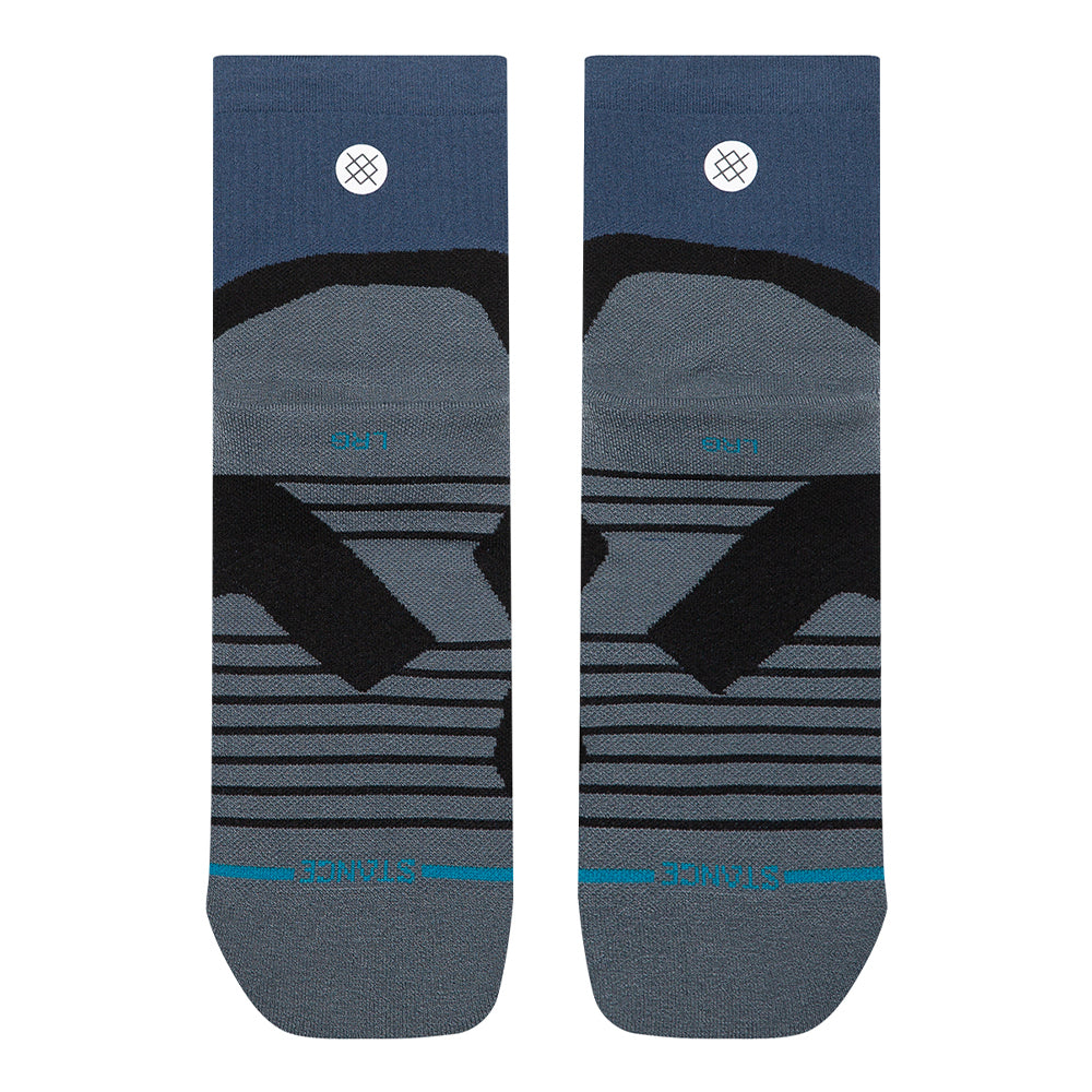 Stance Pace Light Cushion Quarter Socks - BlackToe Running#colour_turbulence