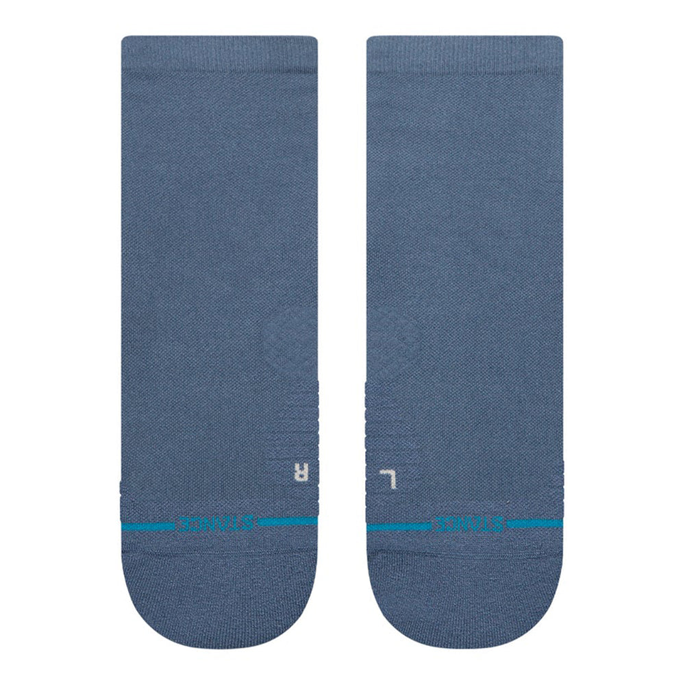 Stance Run Light Cushion Quarter Socks - BlackToe Running#colour_sea-blue