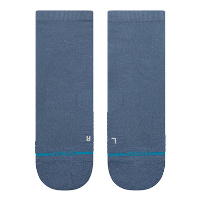 Stance Run Light Cushion Quarter Socks - BlackToe Running#colour_sea-blue