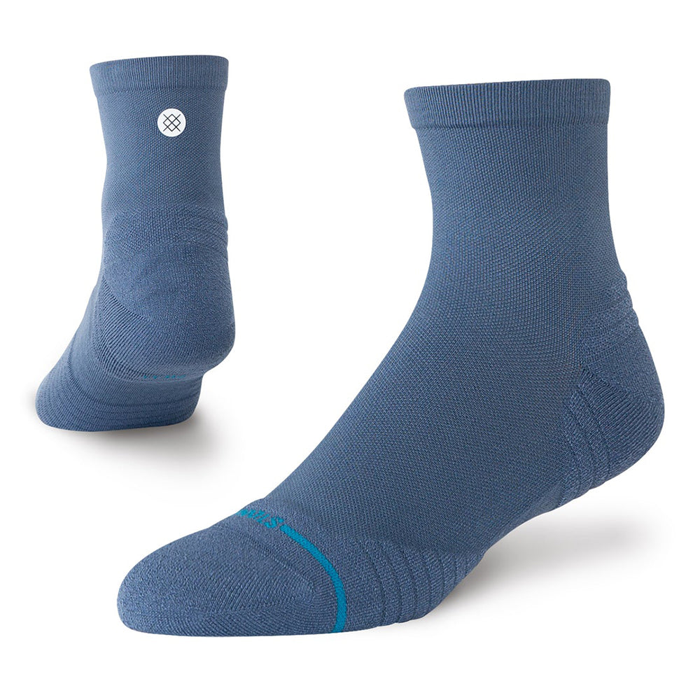 Stance Run Light Cushion Quarter Socks - BlackToe Running#colour_sea-blue
