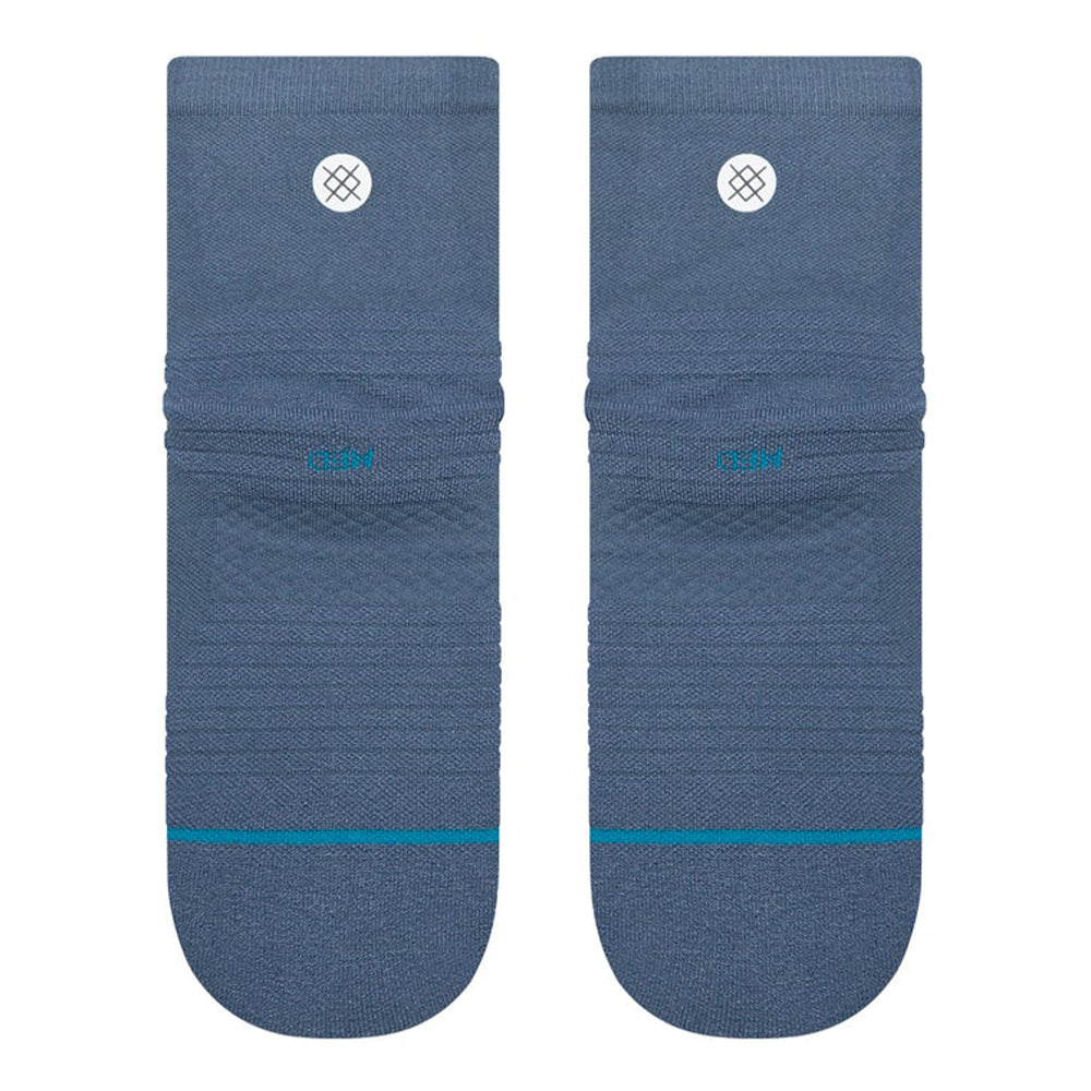 Stance Run Light Cushion Quarter Socks - BlackToe Running#colour_sea-blue