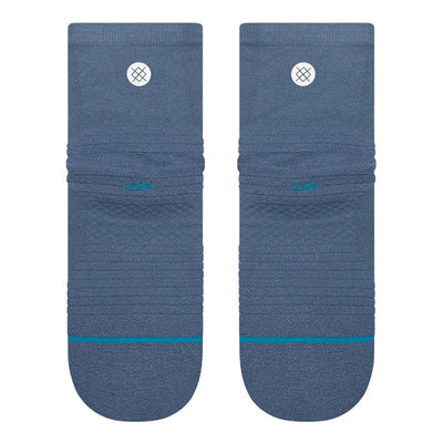 Stance Run Light Cushion Quarter Socks - BlackToe Running#colour_sea-blue