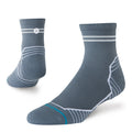 Stance Reflector Light Cushion Quarter Socks - BlackToe Running#colour_turbulence