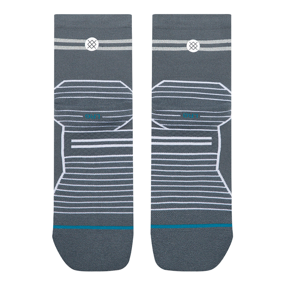 Stance Reflector Light Cushion Quarter Socks - BlackToe Running