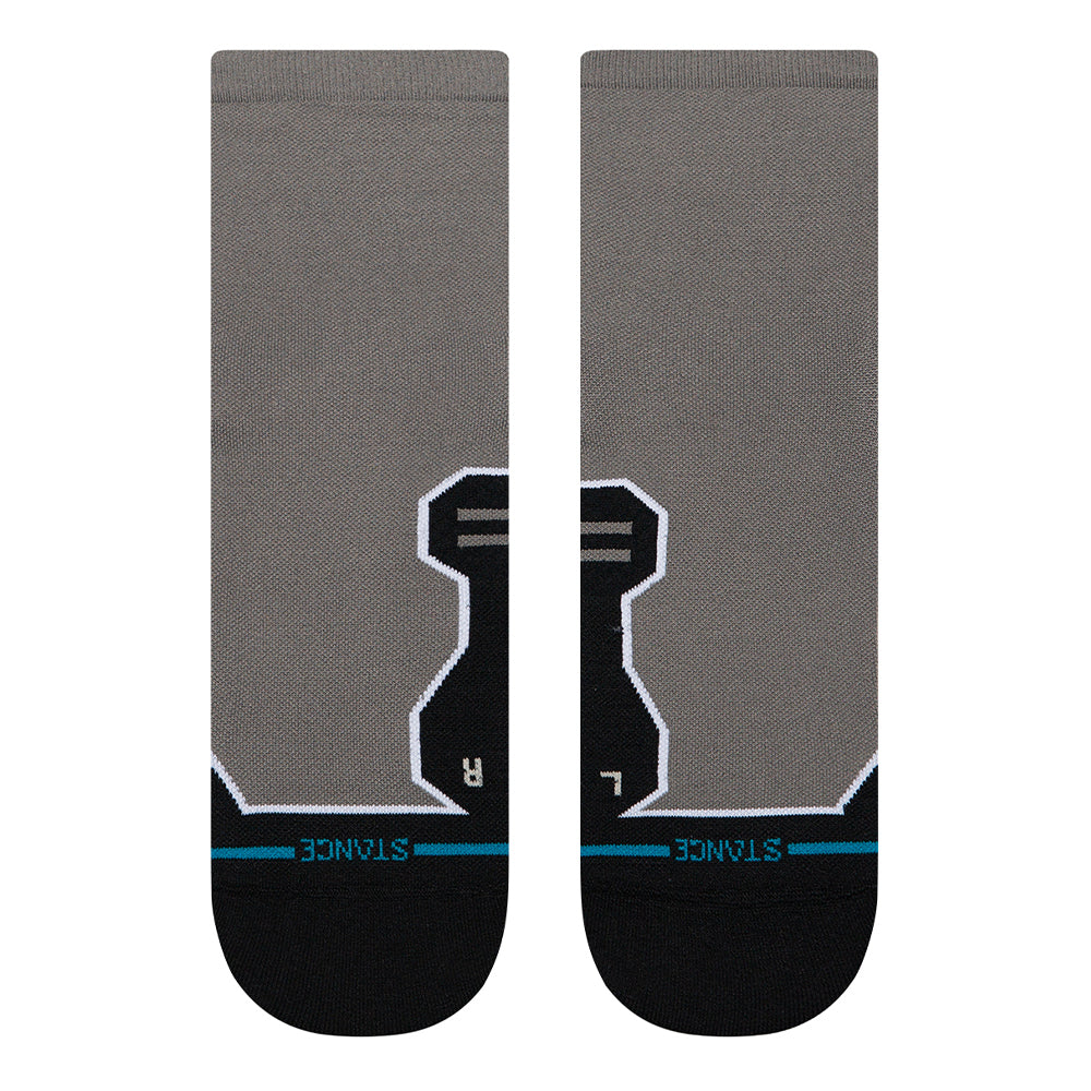 Stance Topo Light Cushion Quarter Socks - BlackToe Running#colour_grey