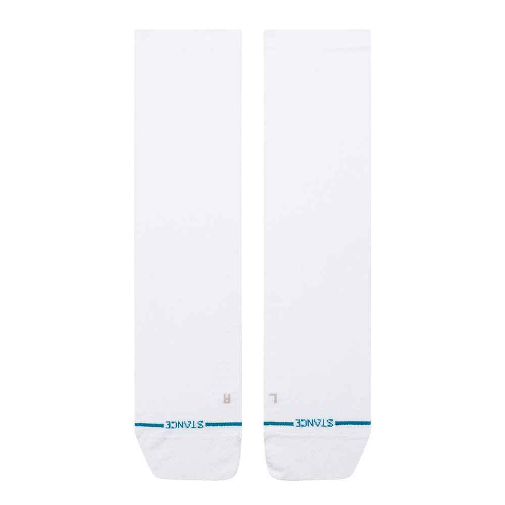 Stance Solid Ultralight Cushion Crew Socks - BlackToe Running#colour_white