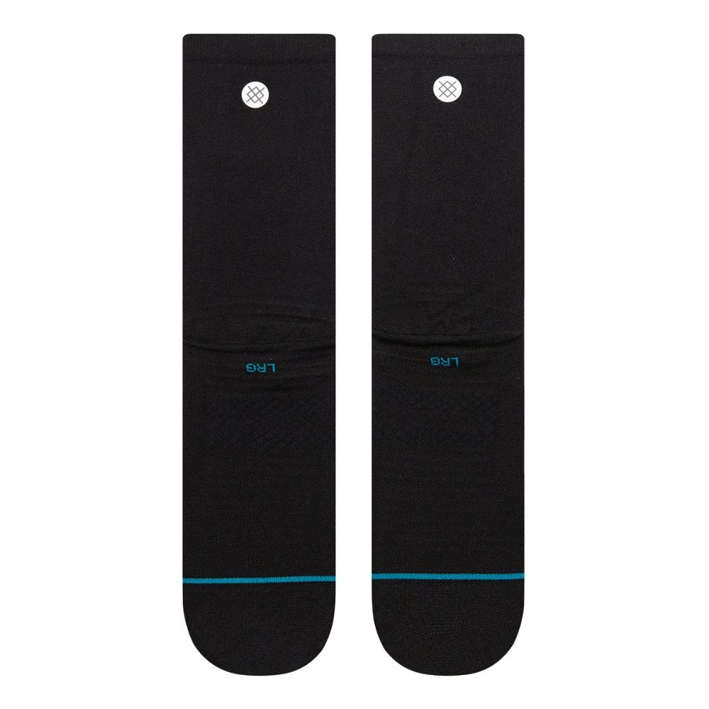 Stance Solid Ultralight Cushion Crew Socks - BlackToe Running