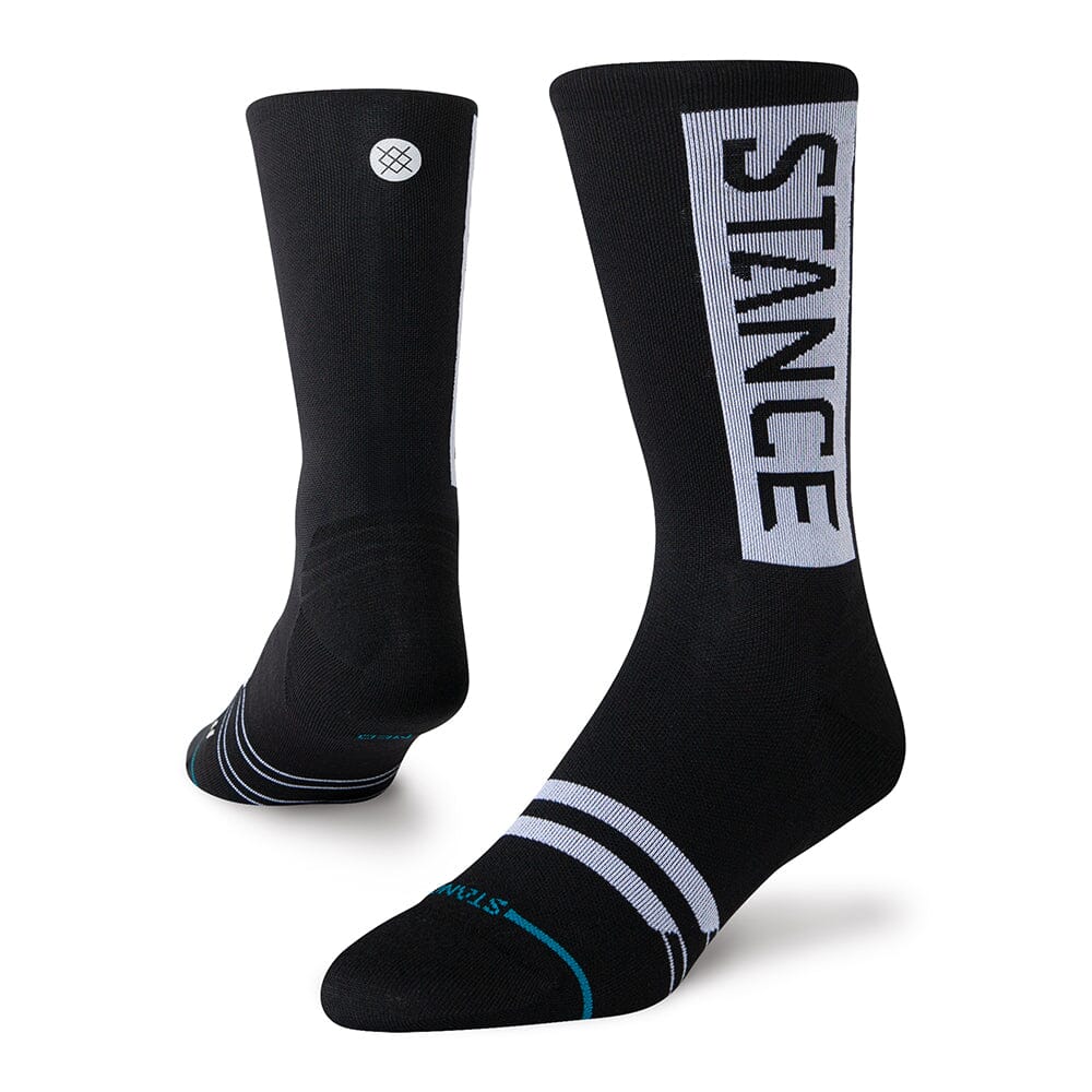 Stance Run OG Ultralight Cushion Crew Socks  - BlackToe Running#colour_black