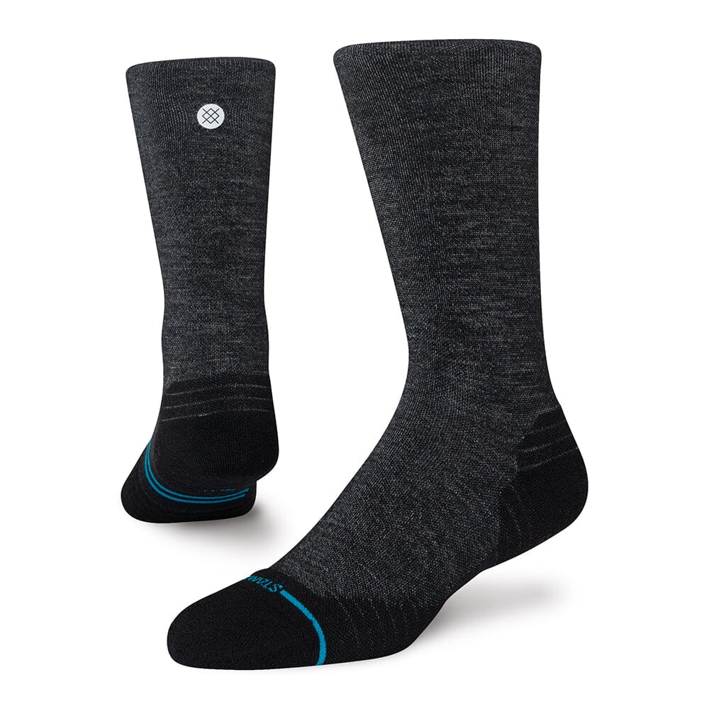 Stance Run Light Cushion Wool Crew Socks - BlackToe Running#colour_black