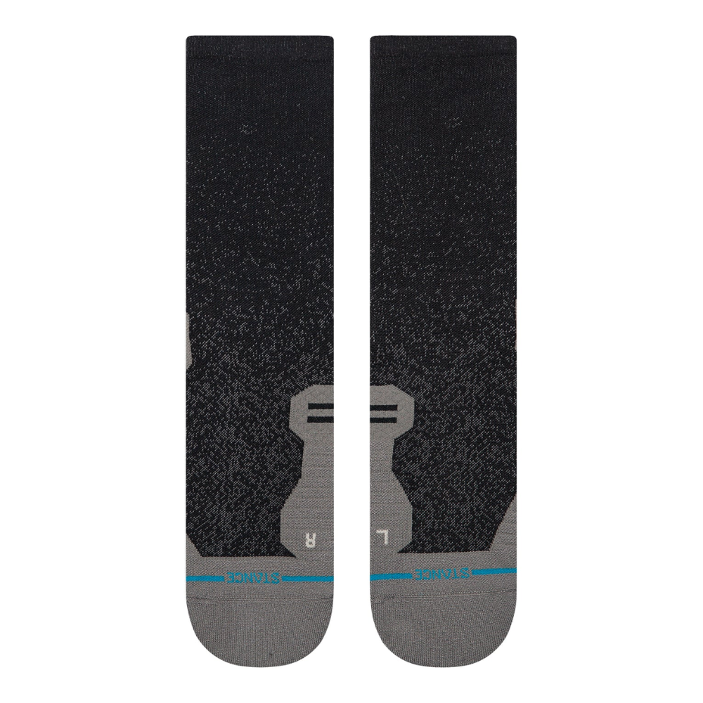 Stance Powder Split Light Cushion Crew Socks - BlackToe Running#colour_black