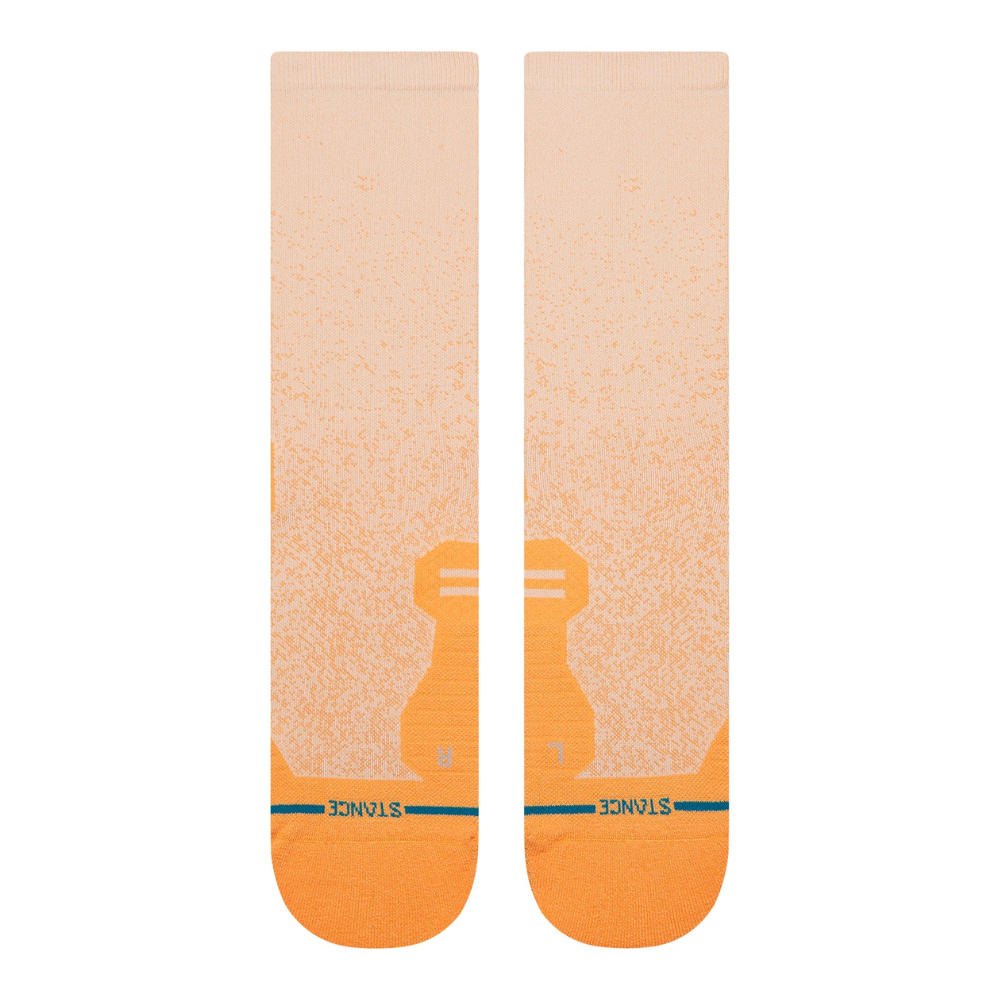 Stance Powder Split Light Cushion Crew Socks - BlackToe Running#colour_mango