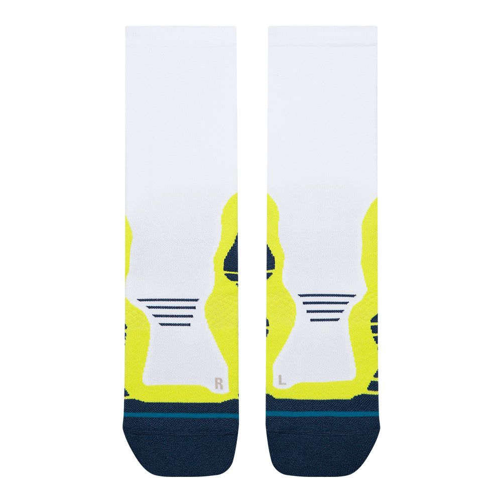 Stance Pace Light Cushion Crew Socks - BlackToe Running#colour_volt