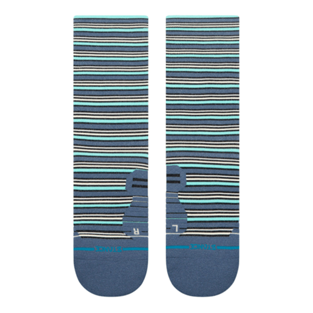 Stance Run Light Cushion Crew Socks - BlackToe Running#colour_sea-blue