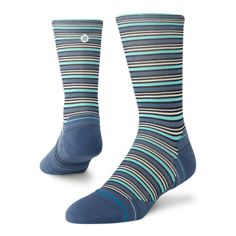 Stance Run Light Cushion Crew Socks - BlackToe Running#colour_sea-blue