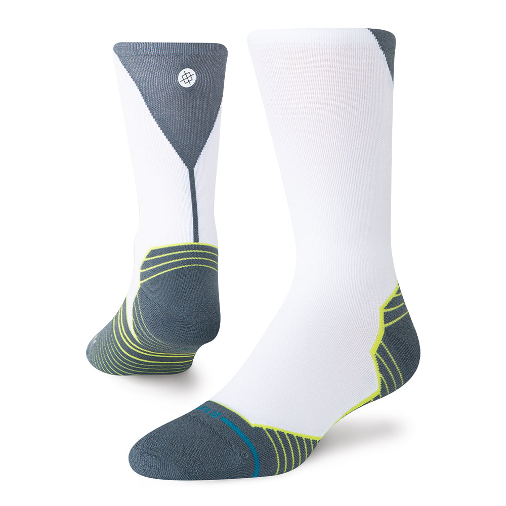 Stance Funnel Light Cushion Crew Socks - BlackToe Running#colour_white