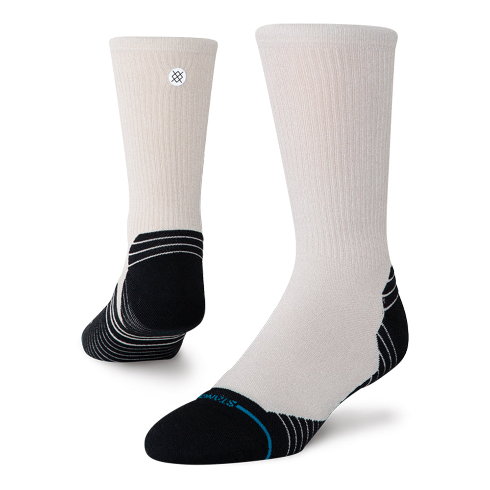 Stance Ribbed Run Light Cushion Crew Socks - BlackToe Running