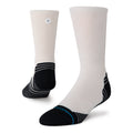 Stance Ribbed Run Light Cushion Crew Socks - BlackToe Running#colour_oatmeal