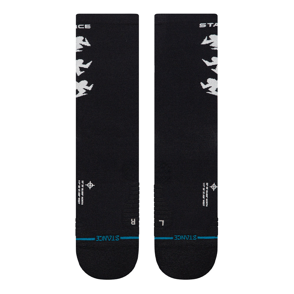 Stance Runner Light Cushion Crew Socks - BlackToe Running