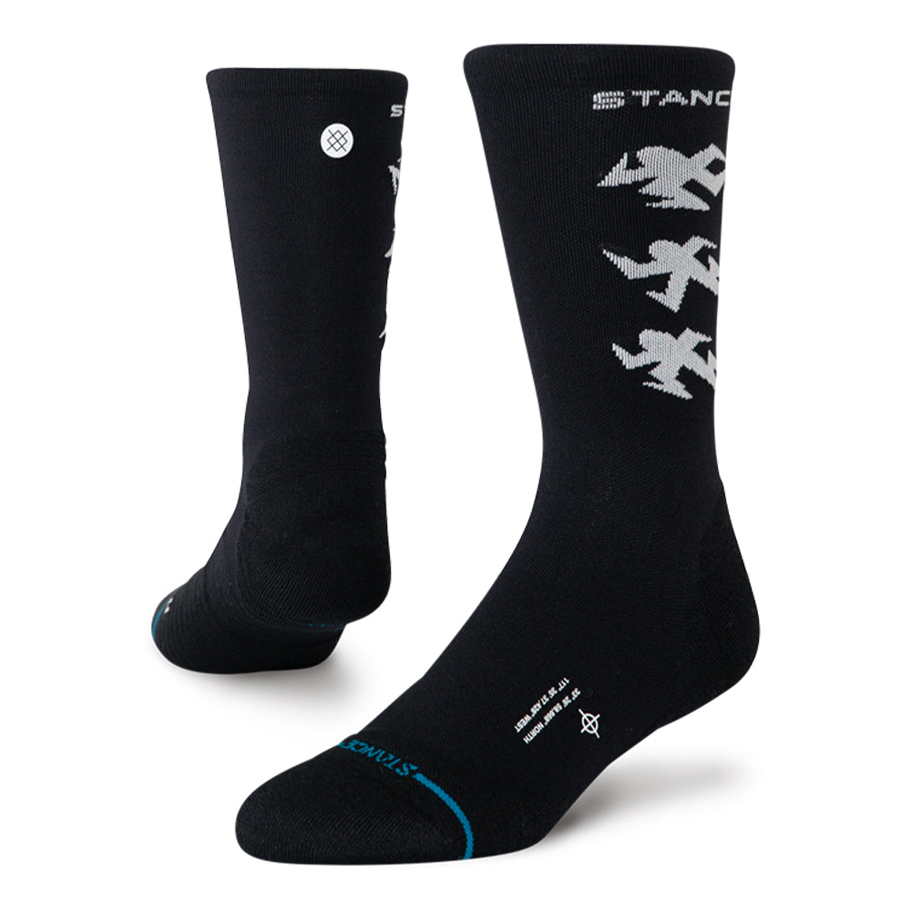 Stance Runner Light Cushion Crew Socks - BlackToe Running#colour_black