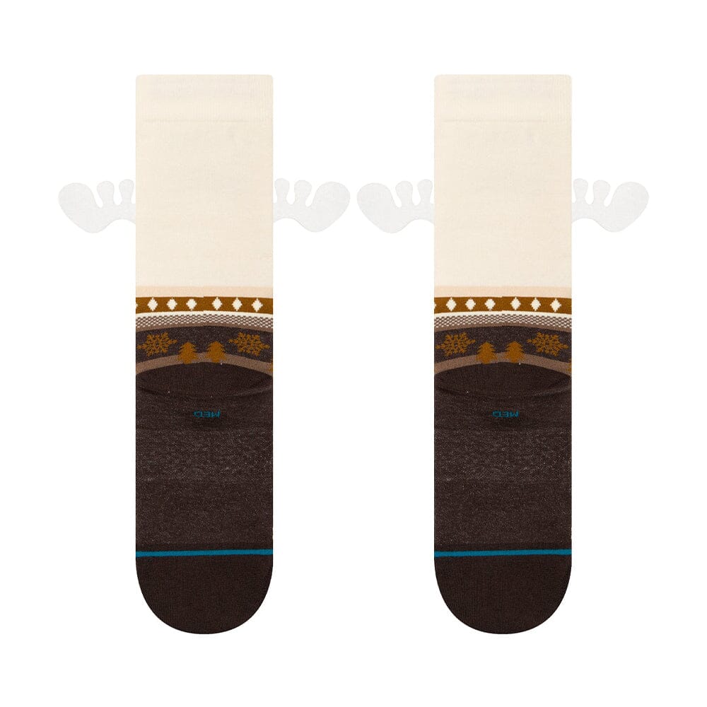 Stance Have Some Eggnog X Christmas Vacation Lifestyle Crew Socks - BlackToe Running#colour_dark-brown