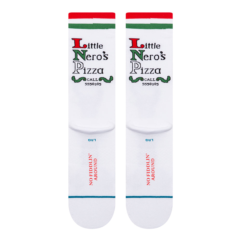 Stance X Home Alone Little Neros Light Cushion Crew Socks - BlackToe Running#colour_white