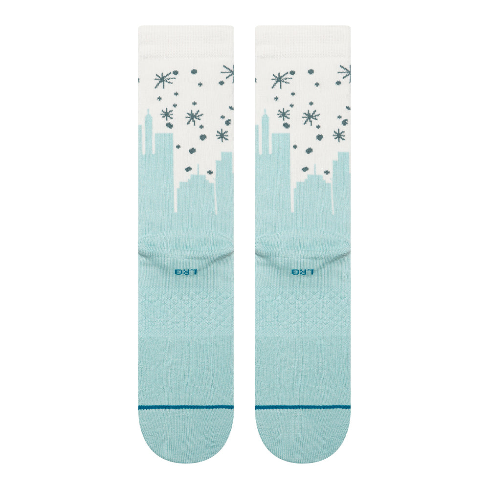 Stance X Elf Big City Elf Light Cushion Crew Socks - BlackToe Running#colour_ice-blue
