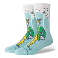 Stance X Elf Big City Elf Light Cushion Crew Socks - BlackToe Running#colour_ice-blue
