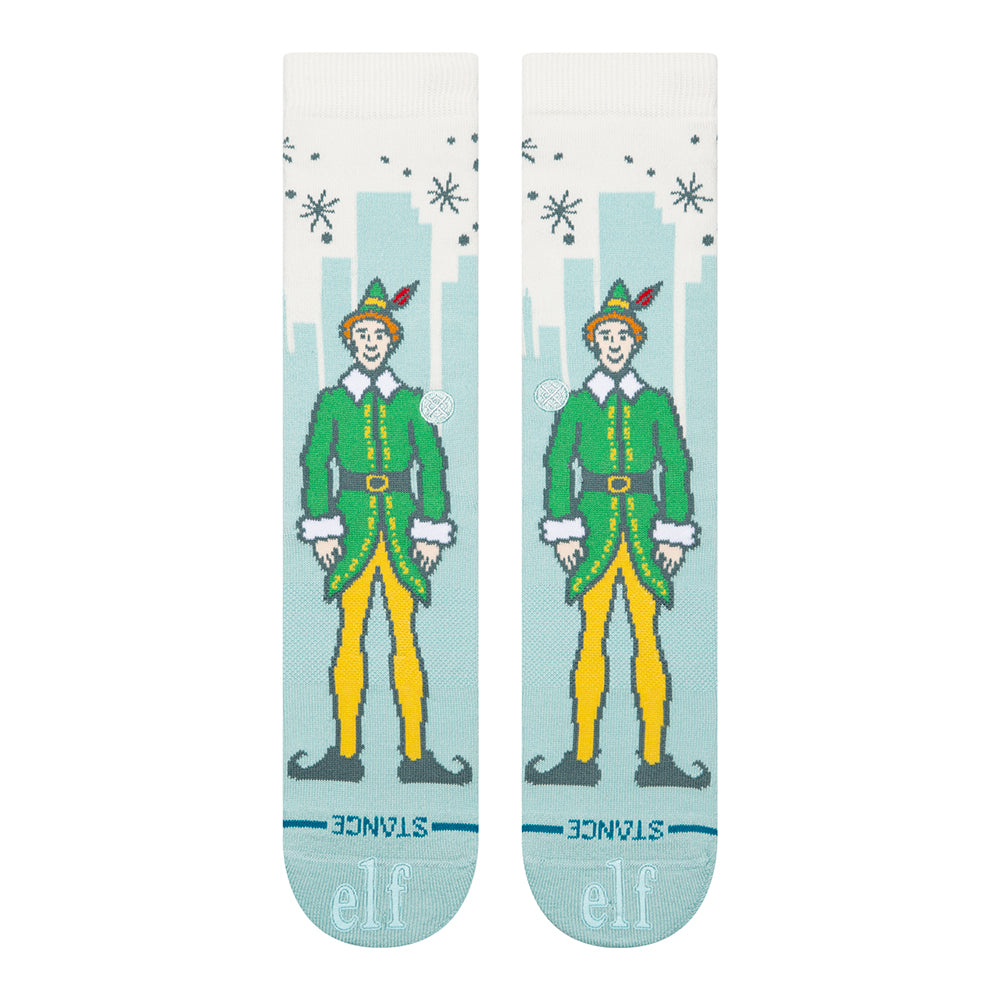 Stance X Elf Big City Elf Light Cushion Crew Socks - BlackToe Running