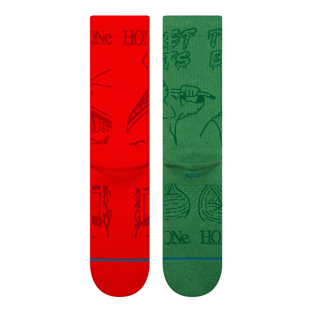 Stance X Home Alone Light Cushion Crew Socks - BlackToe Running