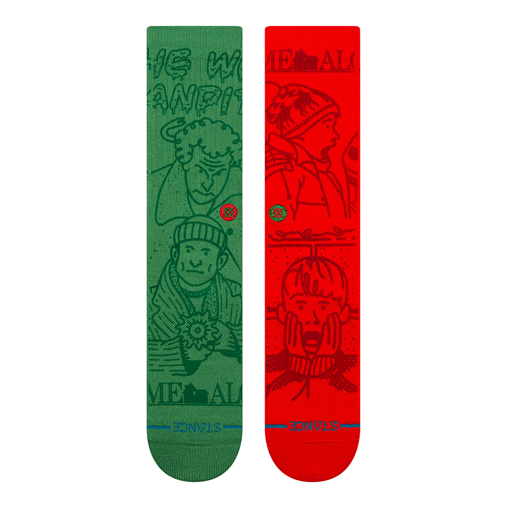Stance X Home Alone Light Cushion Crew Socks - BlackToe Running#colour_multi