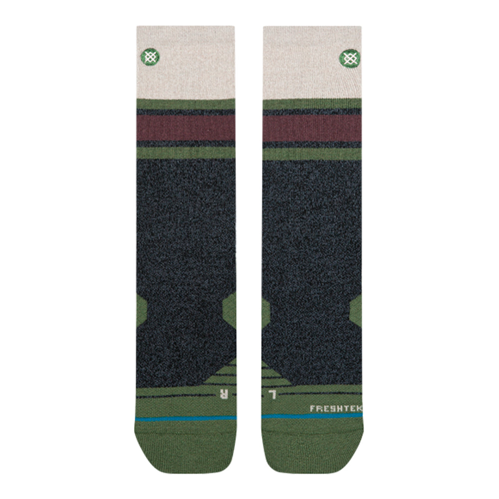 Stance Half Mast Medium Cushion Hike Wool Crew Socks - BlackToe Running#colour_multi