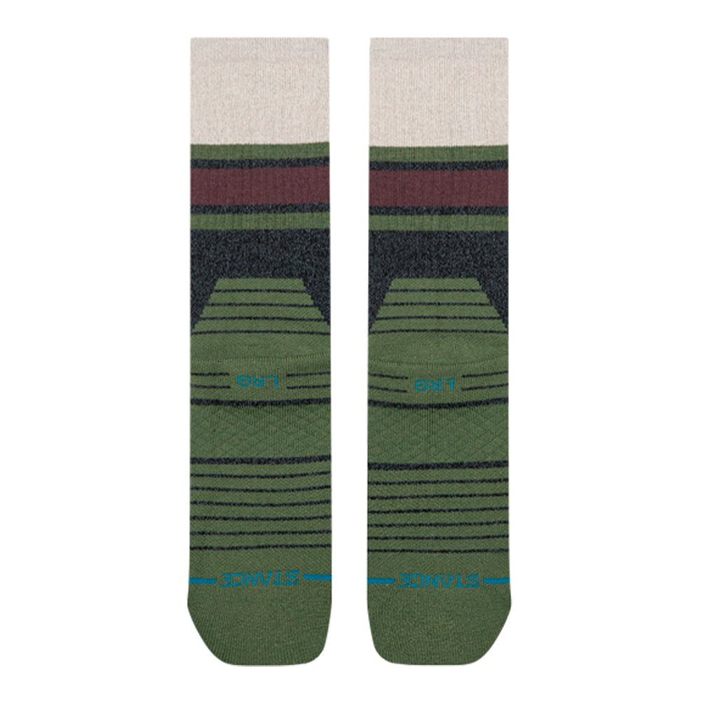 Stance Half Mast Medium Cushion Hike Wool Crew Socks - BlackToe Running