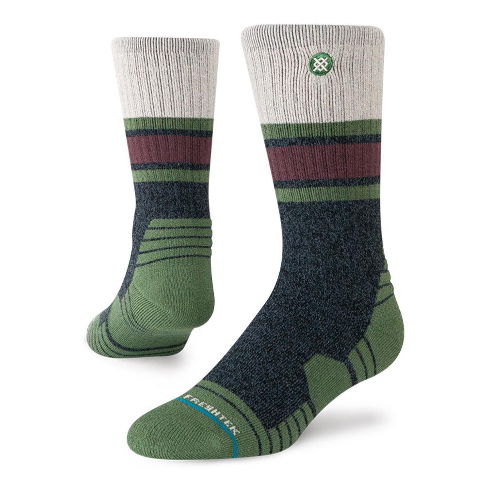 Stance Half Mast Medium Cushion Hike Wool Crew Socks - BlackToe Running#colour_multi