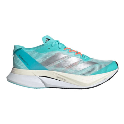 Adidas Women's Adizero Boston 12 Women's Shoes - BlackToe Running#colour_flash-light-aqua-silver-metallic