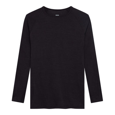 Soar Women's L/S Merino & Silk Base Layer - BlackToe Running#colour_dark-grey