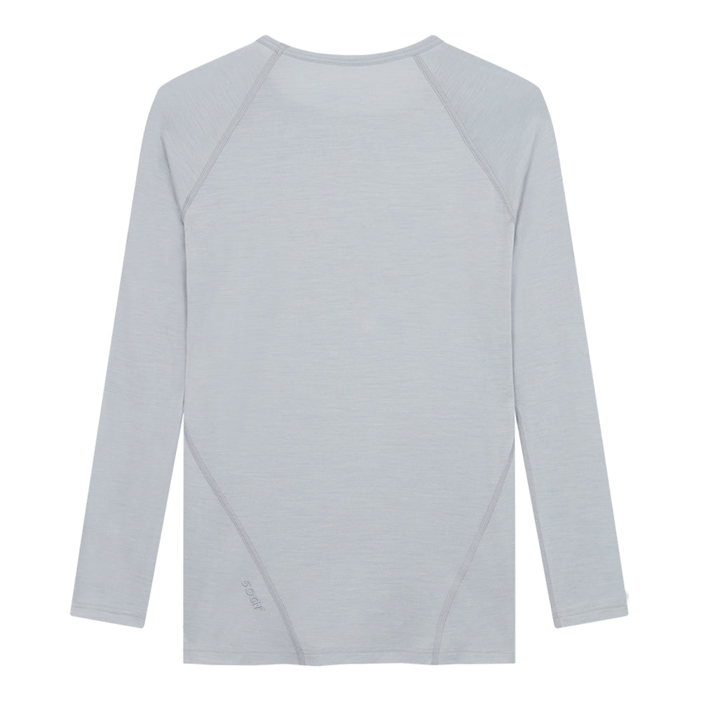 Soar Women's L/S Merino & Silk Base Layer - BlackToe Running#colour_grey